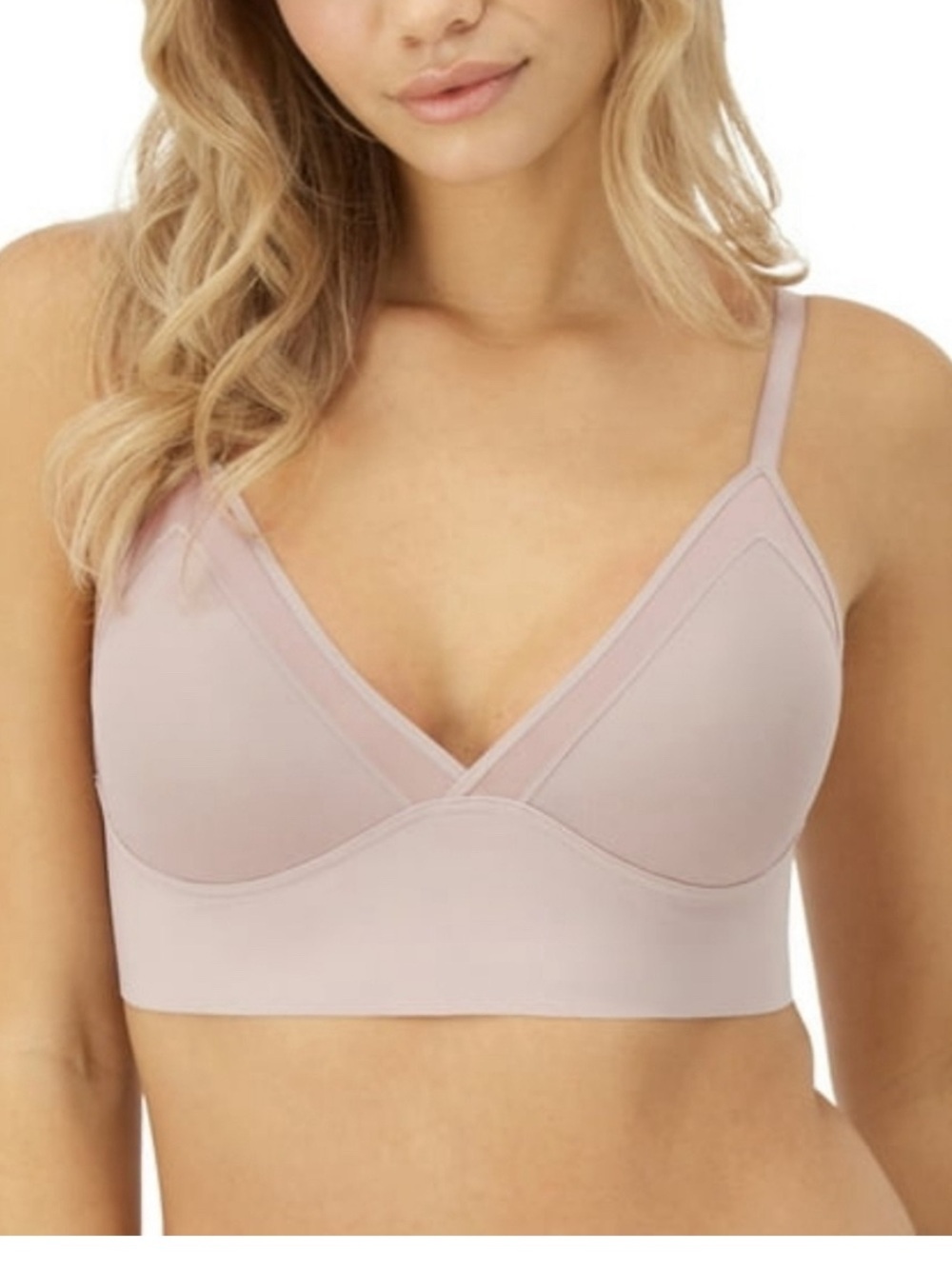 NWT Maidenform Basically Sexy Mesh Trim Triangle Bralette Bra XXL Black 40D 42D